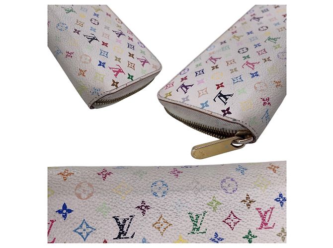 Louis Vuitton White Monogram Murakami Multicolore Zippy Wallet - view 3