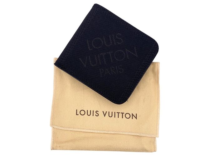 Twist Louis Vuitton Damier Geant Canvas Bifold Wallet mit Münzfach in Schwarz - Ansicht 2