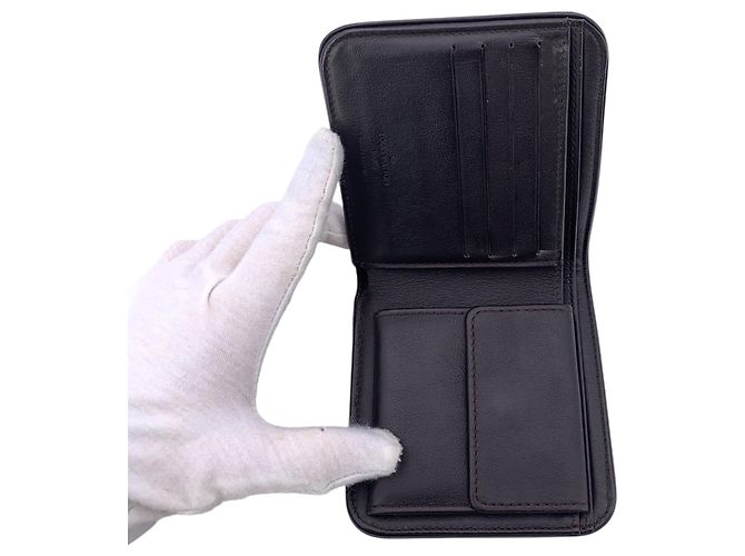Twist Louis Vuitton Damier Geant Canvas Bifold Wallet mit Münzfach in Schwarz - Ansicht 4