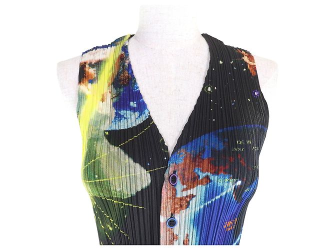 Issey Miyake PLEATS PLEASE×Tadanori Yokoo Best MILLENNIUM KRISHNA Space 3 Top Multicolor - vista 4