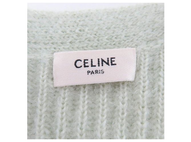 Céline CELINE Mohair-Strickjacke Grün - Ansicht 5