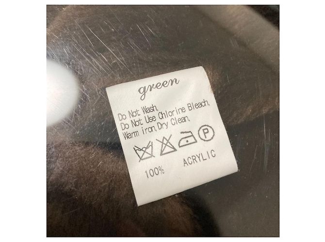 Autre Marque Manteau Poncho mi-long avec doublure verte Kaki - vue 12