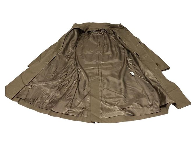Autre Marque Manteau Poncho mi-long avec doublure verte Kaki - vue 13