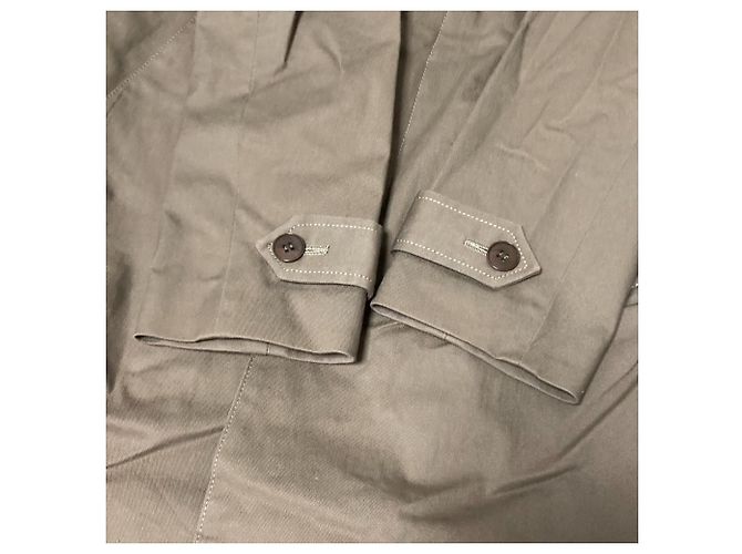 Autre Marque Manteau Poncho mi-long avec doublure verte Kaki - vue 16