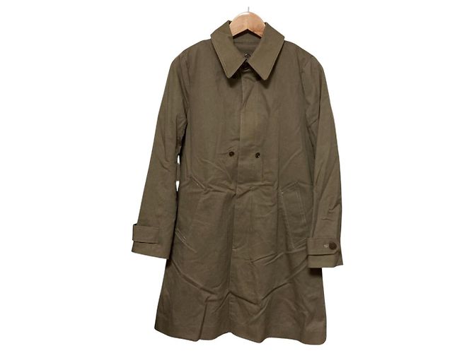 Autre Marque Manteau Poncho mi-long avec doublure verte Kaki - vue 3