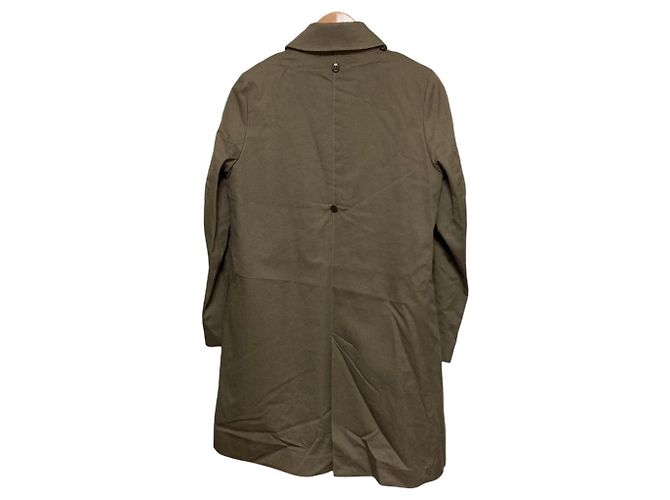 Autre Marque Manteau Poncho mi-long avec doublure verte Kaki - vue 4
