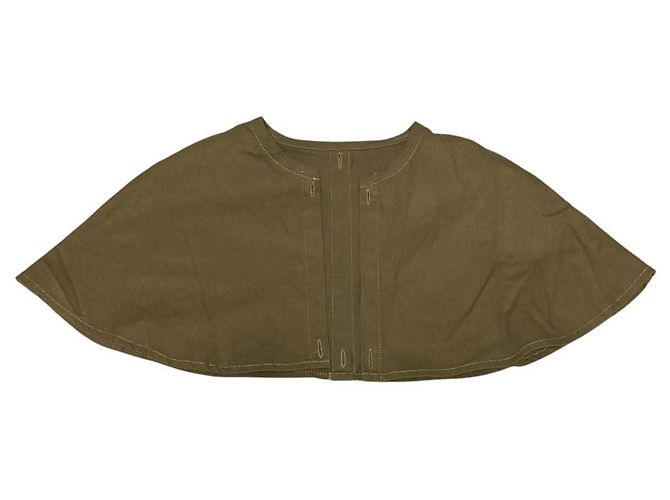 Autre Marque Manteau Poncho mi-long avec doublure verte Kaki - vue 5