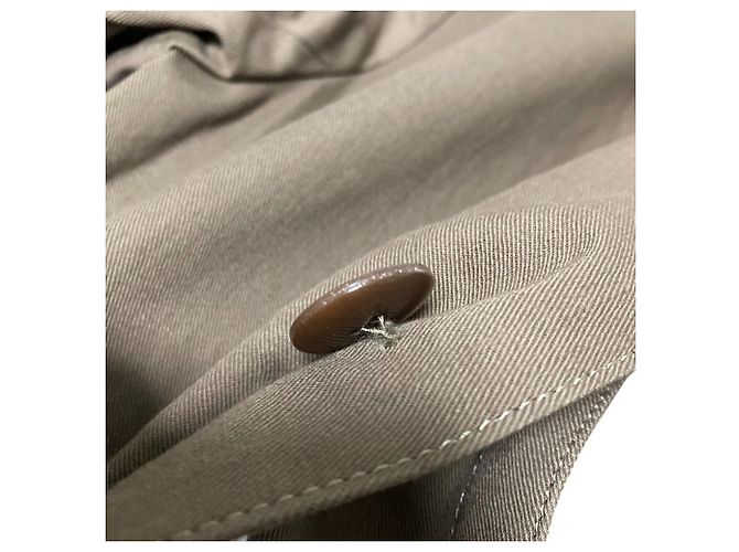 Autre Marque Manteau Poncho mi-long avec doublure verte Kaki - vue 8