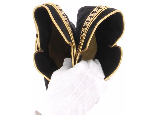 Vicini Wildlederboots mit Golddetails Schwarz - Ansicht 4