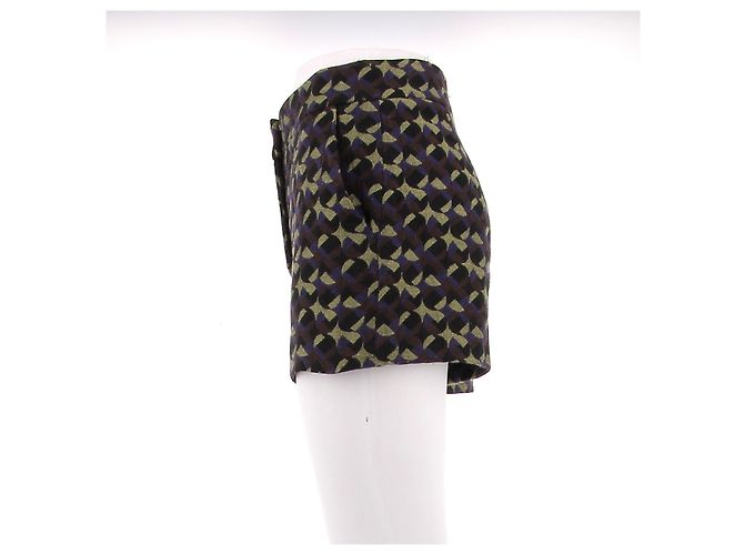 Shorts M Missoni roxo e verde de algodão - vista 3