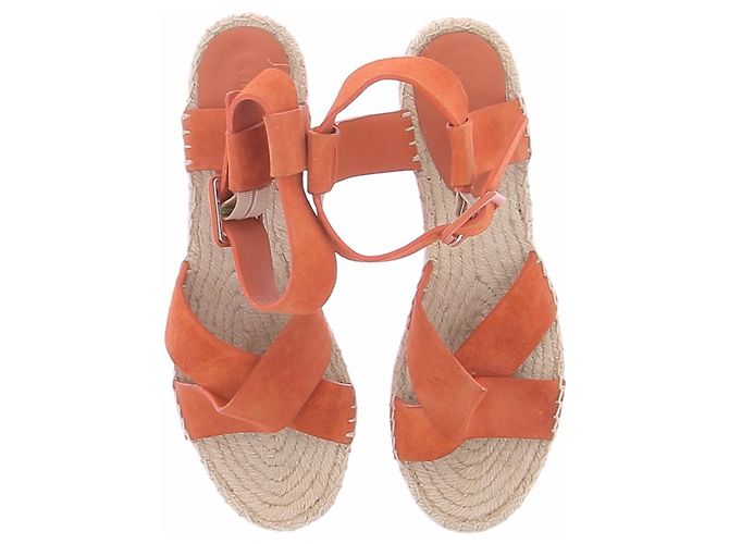 Céline Espadrilles in scamosciato arancione - vista 4