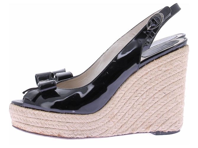 Dior Zeppe in vernice nera Nero - vista 2