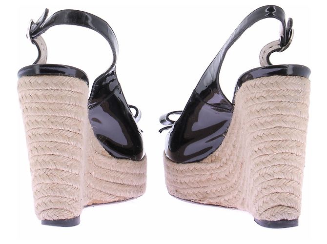 Dior Zeppe in vernice nera Nero - vista 7