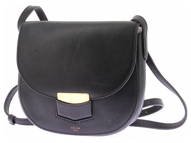 Céline Borsa "Trotteur" in pelle nera Nero - vista 2