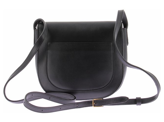 Céline Borsa "Trotteur" in pelle nera Nero - vista 3
