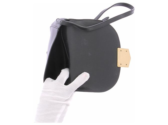 Céline Borsa "Trotteur" in pelle nera Nero - vista 7