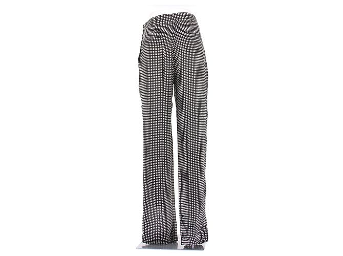 Céline Calça xadrez preta e branca Preto - vista 2