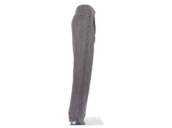 Céline Calça xadrez preta e branca Preto - vista 3