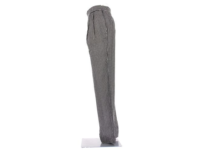 Céline Calça xadrez preta e branca Preto - vista 4