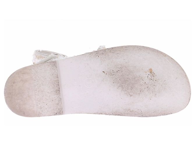 Chanel Sandali "Dad Sandals" in tweed bianco - vista 5