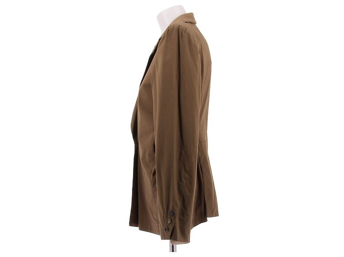 Dior Khaki Brown Wool Jacket Size 44 - view 4