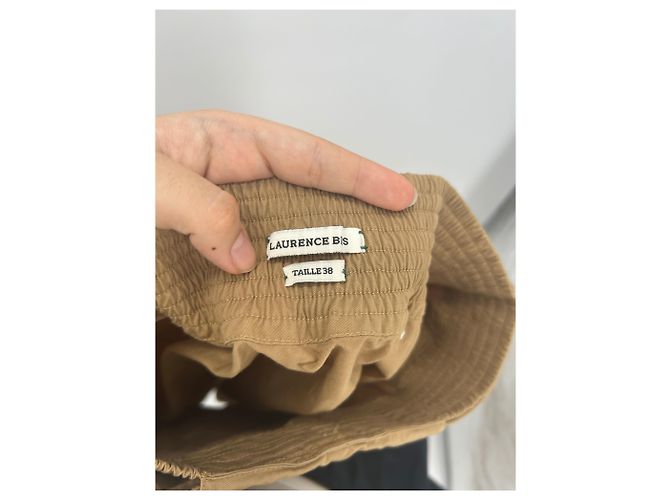 Falda Laurence Bras de algodón beige Talla 38 - vista 3