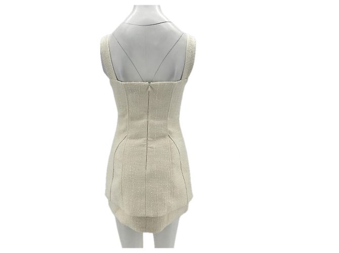 Autre Marque Creme Kleid Blumen-Detail Beige - Ansicht 2