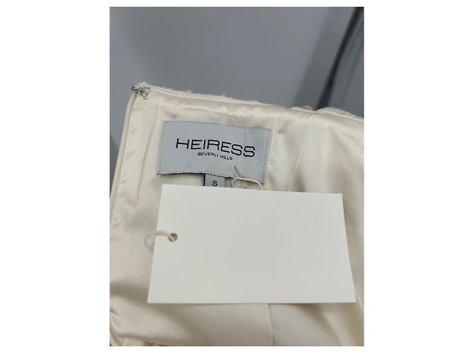 Autre Marque Creme Kleid Blumen-Detail Beige - Ansicht 5