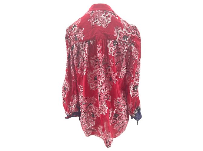 Blusa Etro roja de algodón Talla 40 - vista 2