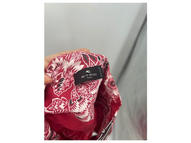 Blusa Etro roja de algodón Talla 40 - vista 5