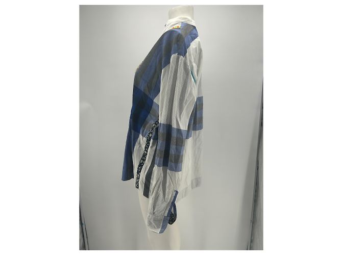 Autre Marque Camicetta a quadri con ricamo Blu - vista 3
