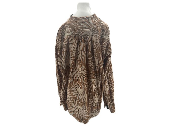 Autre Marque Camicetta MONOKI BY GOLDSTEIN marrone cotone M - vista 2