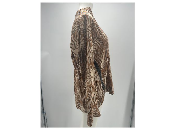 Autre Marque Camicetta MONOKI BY GOLDSTEIN marrone cotone M - vista 4