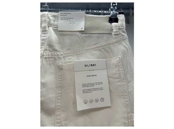 Autre Marque DL 1961 Jeans aus Denim Creme Größe 27 Mehrfarben - Ansicht 4