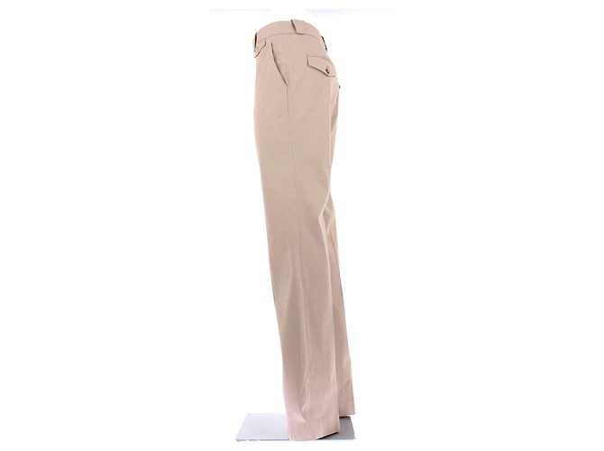Pantalones Dior beige de algodón Talla 42 - vista 4