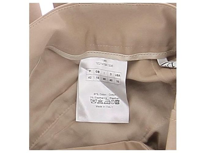 Pantalones Dior beige de algodón Talla 42 - vista 5