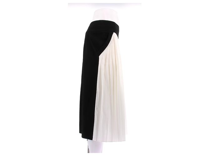 Givenchy Falda plisada blanca y negra Negro - vista 3