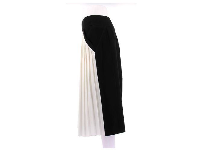 Givenchy Falda plisada blanca y negra Negro - vista 4