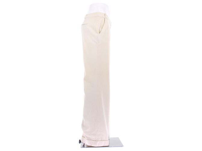 Dior Calça de lã creme Bege - vista 3