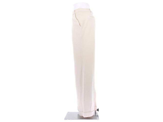 Dior Calça de lã creme Bege - vista 4