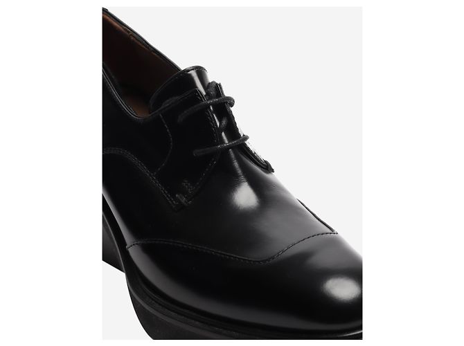 Hermès Schwarze Derby-Absatzschuhe mit breitem Blockabsatz - Größe EU 36 - Ansicht 5