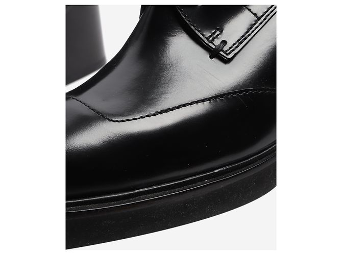 Hermès Schwarze Derby-Absatzschuhe mit breitem Blockabsatz - Größe EU 36 - Ansicht 6