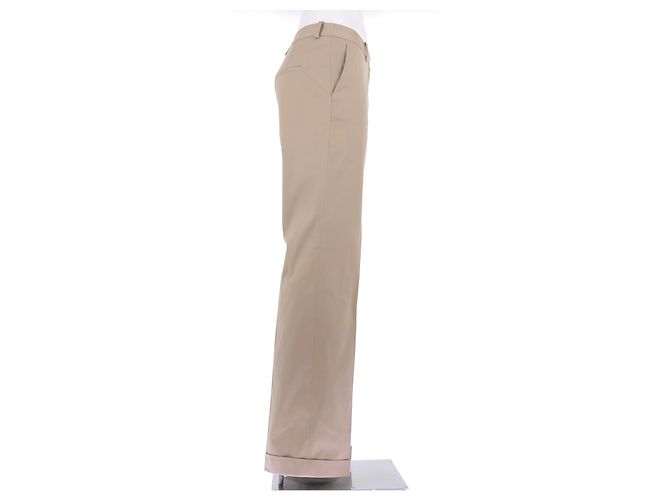 Dior Pantalón beige con dobladillos - vista 3