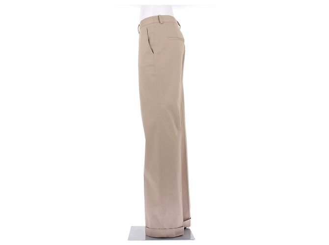 Dior Pantalón beige con dobladillos - vista 4