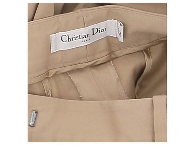 Dior Pantalón beige con dobladillos - vista 6