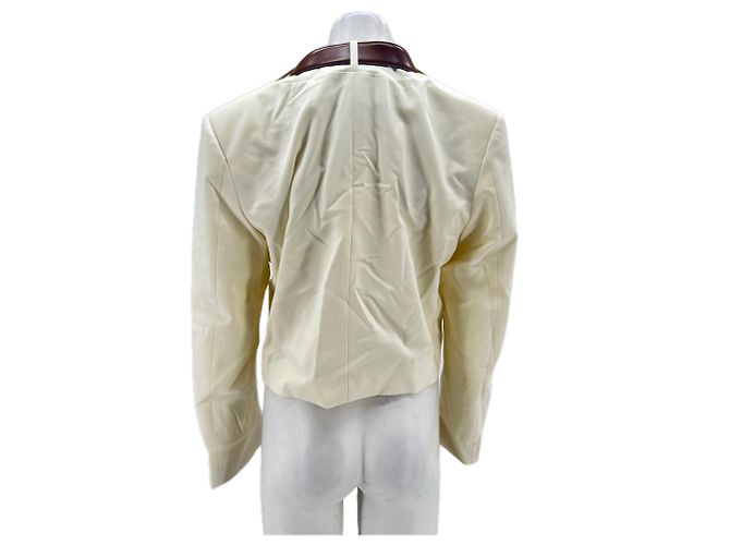 Autre Marque Blazer de lana blanco con cinturón MEDEEA - vista 2
