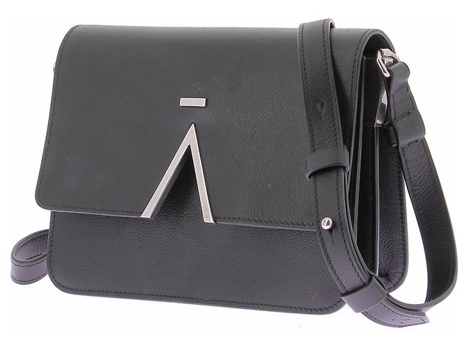 Autre Marque Borsa a mano AMAN in pelle nera Nero - vista 2