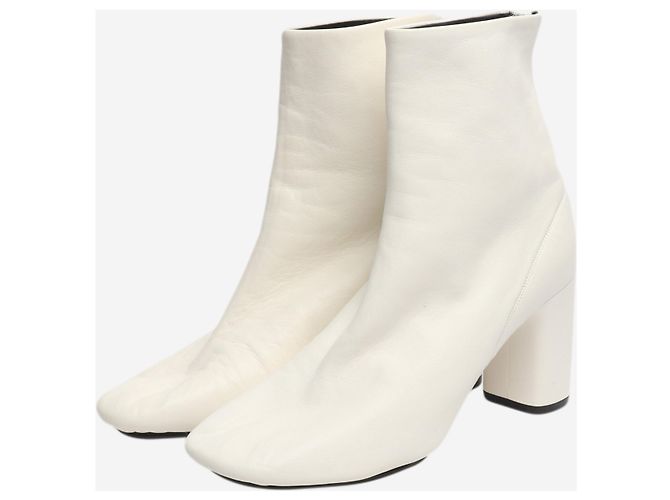 Céline Weiße Leder-Stiefeletten - Größe EU 38 - Ansicht 2