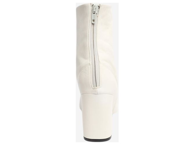 Céline Weiße Leder-Stiefeletten - Größe EU 38 - Ansicht 3