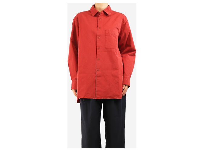 Autre Marque Camisa de algodón roja - talla S - vista 3